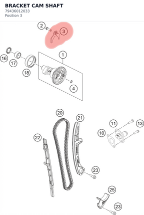 Diagram preview: BRACKET CAM SHAFT (79436012033)