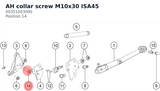 Diagram preview: AH collar screw M10x30 ISA45 (0035100309S)