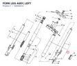 FORK LEG ASSY, LEFT