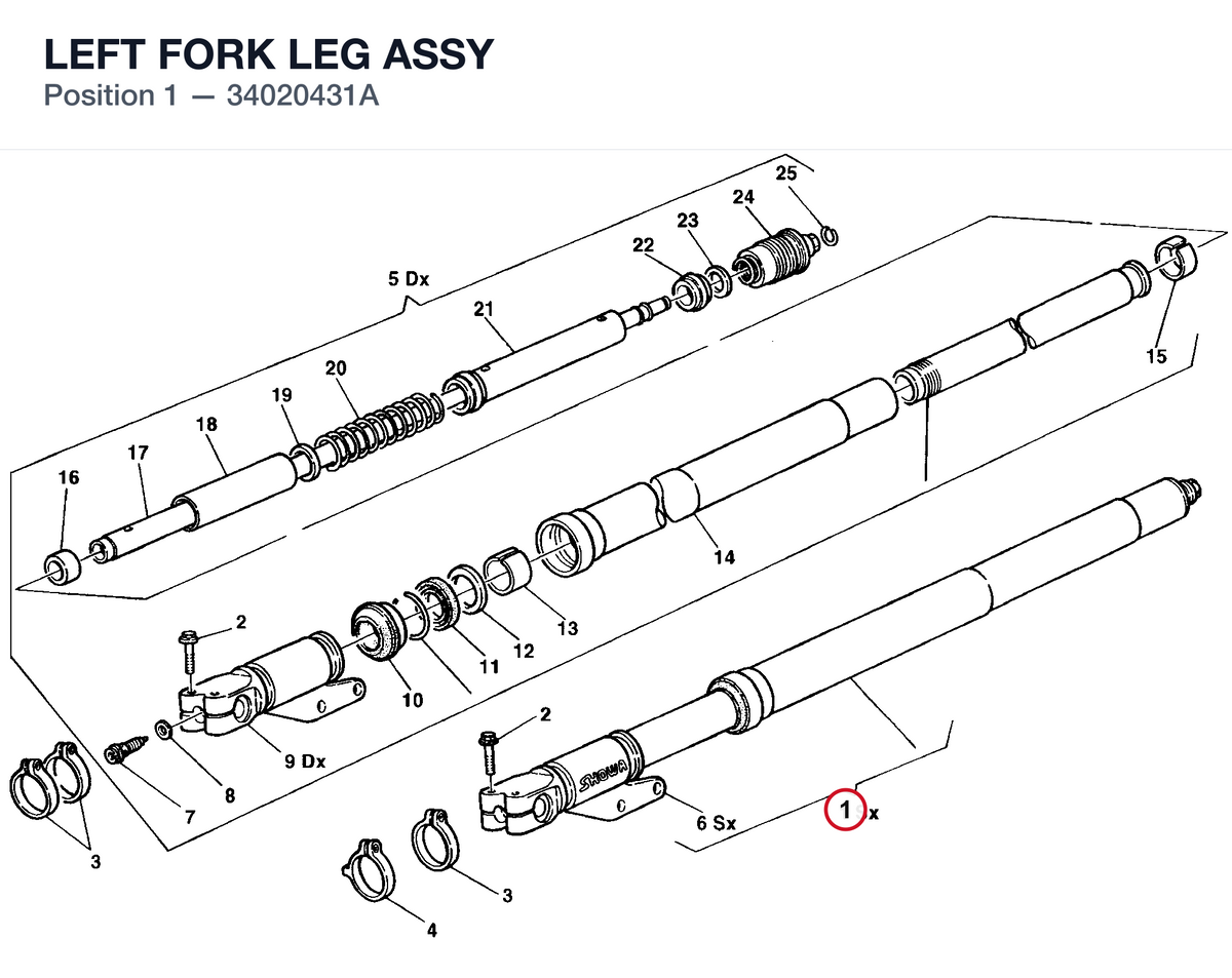 LEFT FORK LEG ASSY