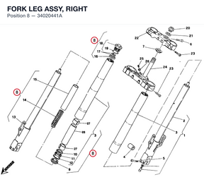 FORK LEG ASSY, RIGHT