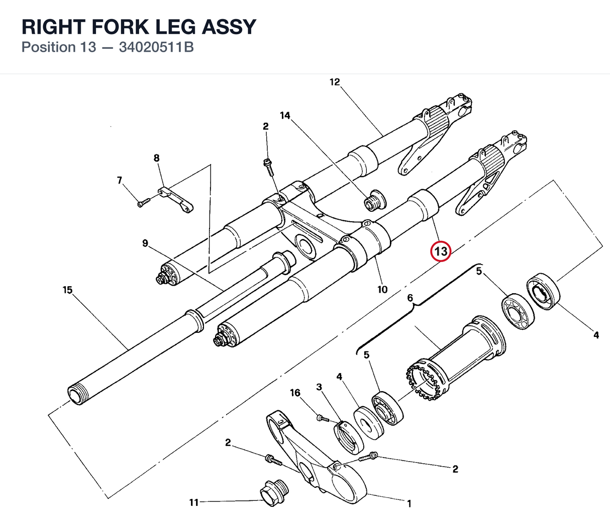 RIGHT FORK LEG ASSY