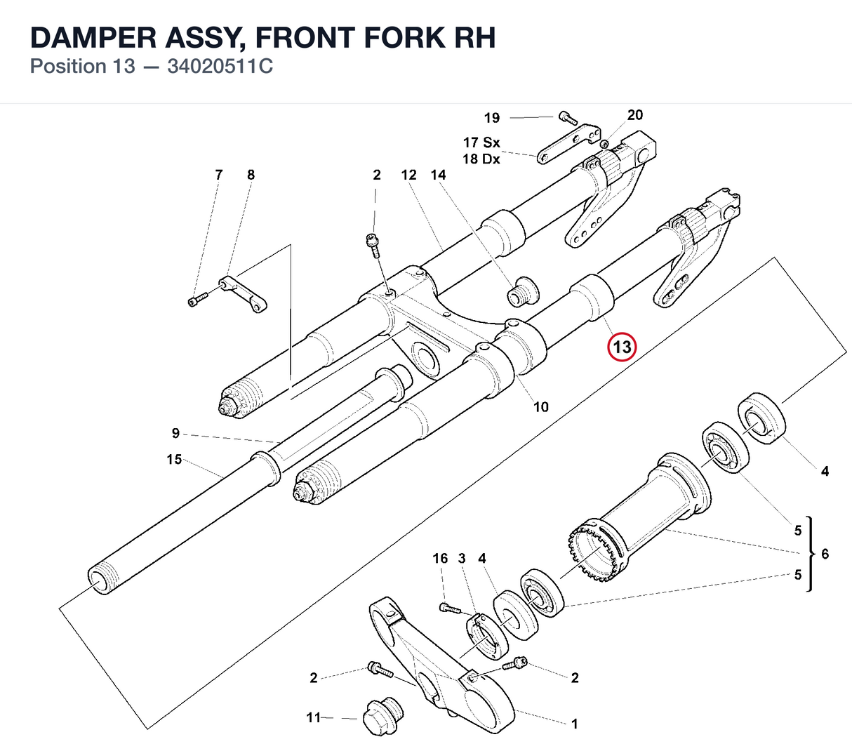 DAMPER ASSY, FRONT FORK RH