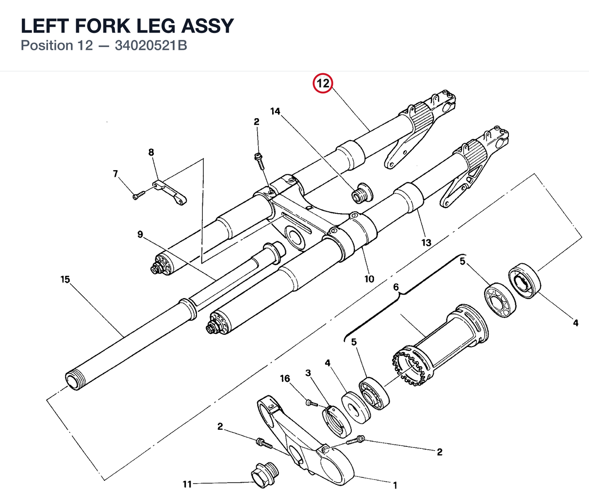 LEFT FORK LEG ASSY