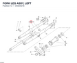 FORK LEG ASSY, LEFT