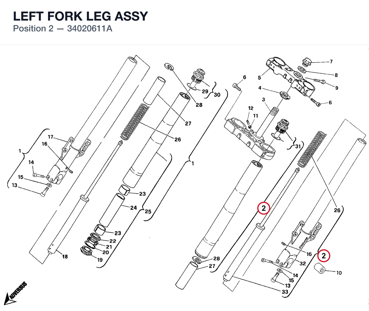 LEFT FORK LEG ASSY