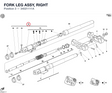 FORK LEG ASSY, RIGHT 34021111A diagram position