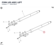 FORK LEG ASSY, LEFT