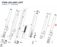 FORK LEG ASSY, LEFT