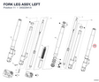 FORK LEG ASSY, LEFT