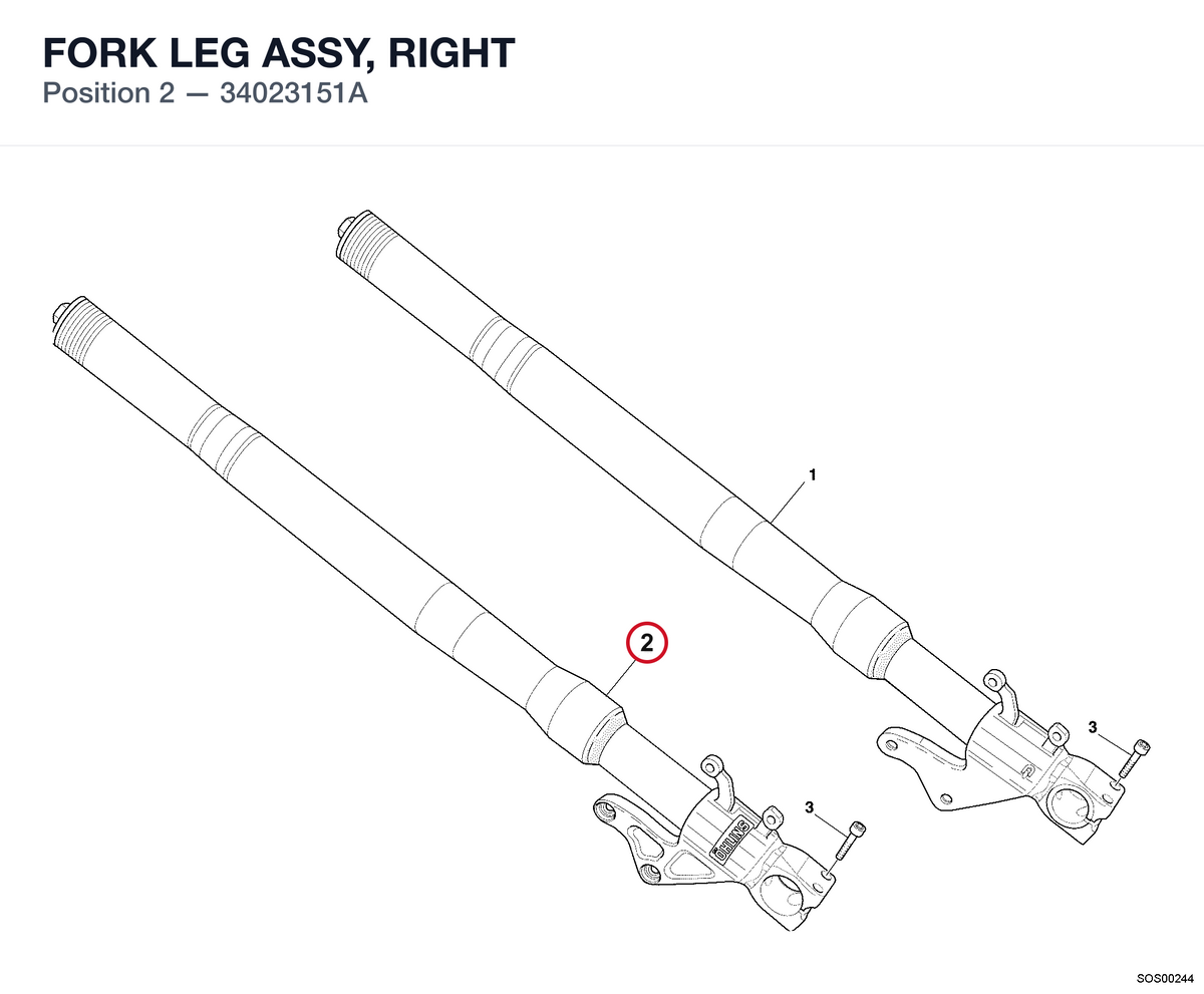 FORK LEG ASSY, RIGHT
