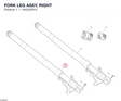 FORK LEG ASSY, RIGHT 34023291A diagram position