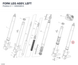 FORK LEG ASSY, LEFT
