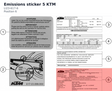 Diagram preview: Emissions sticker 5 KTM (LI23-617-6)