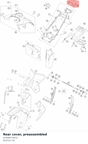 Diagram preview: Rear cover, preassembled (61908013033)