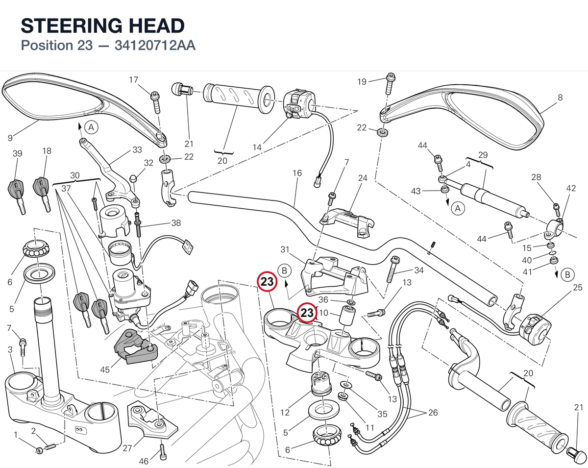STEERING HEAD 34120712AA diagram position