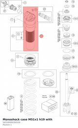 Diagram preview: Monoshock case M51x1 h19 with (S455000003S0100)