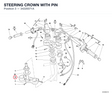 STEERING CROWN WITH PIN
