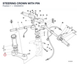 STEERING CROWN WITH PIN