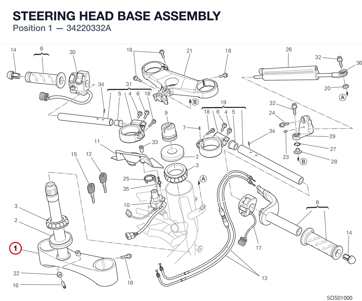 STEERING HEAD BASE ASSEMBLY