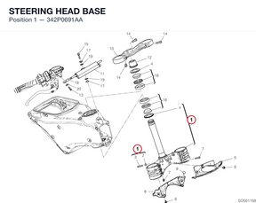 STEERING HEAD BASE 342P0691AA diagram position