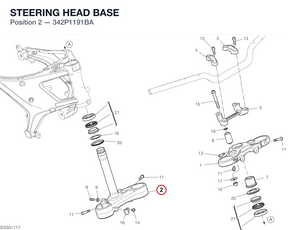 STEERING HEAD BASE 342P1191BA diagram position