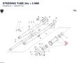 STEERING TUBE 24o + 5 MM