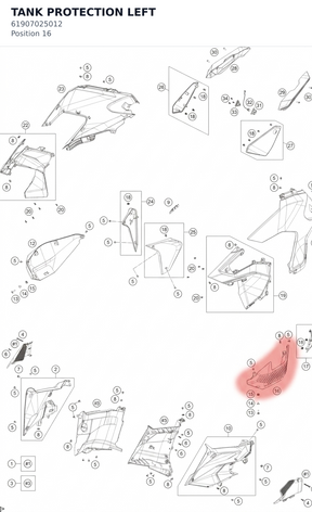 Diagram preview: TANK PROTECTION LEFT (61907025012)