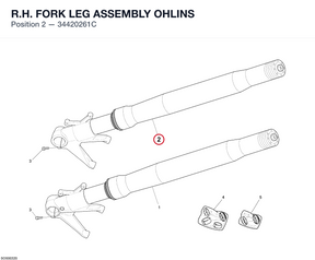 R.H. FORK LEG ASSEMBLY OHLINS 34420261C diagram position