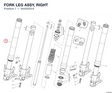 FORK LEG ASSY, RIGHT