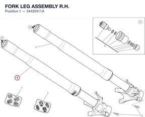 FORK LEG ASSEMBLY R.H. 34420411A diagram position