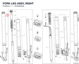 FORK LEG ASSY, RIGHT 34420646A diagram position