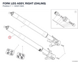 FORK LEG ASSY, RIGHT (OHLINS) 34421162A diagram position
