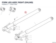 FORK LEG ASSY, RIGHT (OHLINS) 34421194A diagram position