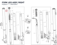 FORK LEG ASSY, RIGHT 34421281A diagram position