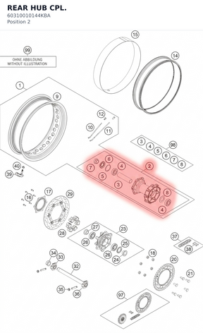Diagram preview: REAR HUB CPL. (60310010144KBA)