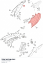 Diagram preview: Side fairing right (76908042200BJA)