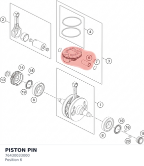 Diagram preview: PISTON PIN (76430033000)