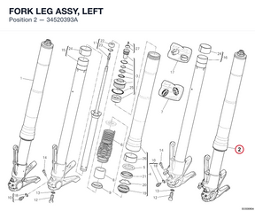FORK LEG ASSY, LEFT 34520393A diagram position