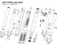 LEFT FORK LEG ASSY 34520401D diagram position