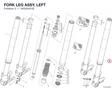 FORK LEG ASSY, LEFT 34520431B diagram position