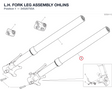 L.H. FORK LEG ASSEMBLY OHLINS 34520755A diagram position