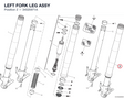 LEFT FORK LEG ASSY 34520971A diagram position