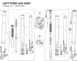 LEFT FORK LEG ASSY 34521492A diagram position