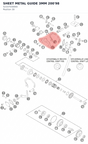 Diagram preview: SHEET METAL GUIDE 3MM   200'98 (52337030000)