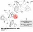 Diagram preview: NEEDLE BEARING K17X21X17 (0405172117)