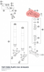 Diagram preview: TOP FORK PLATE 210/ 28  BLACK (6930103402833S)