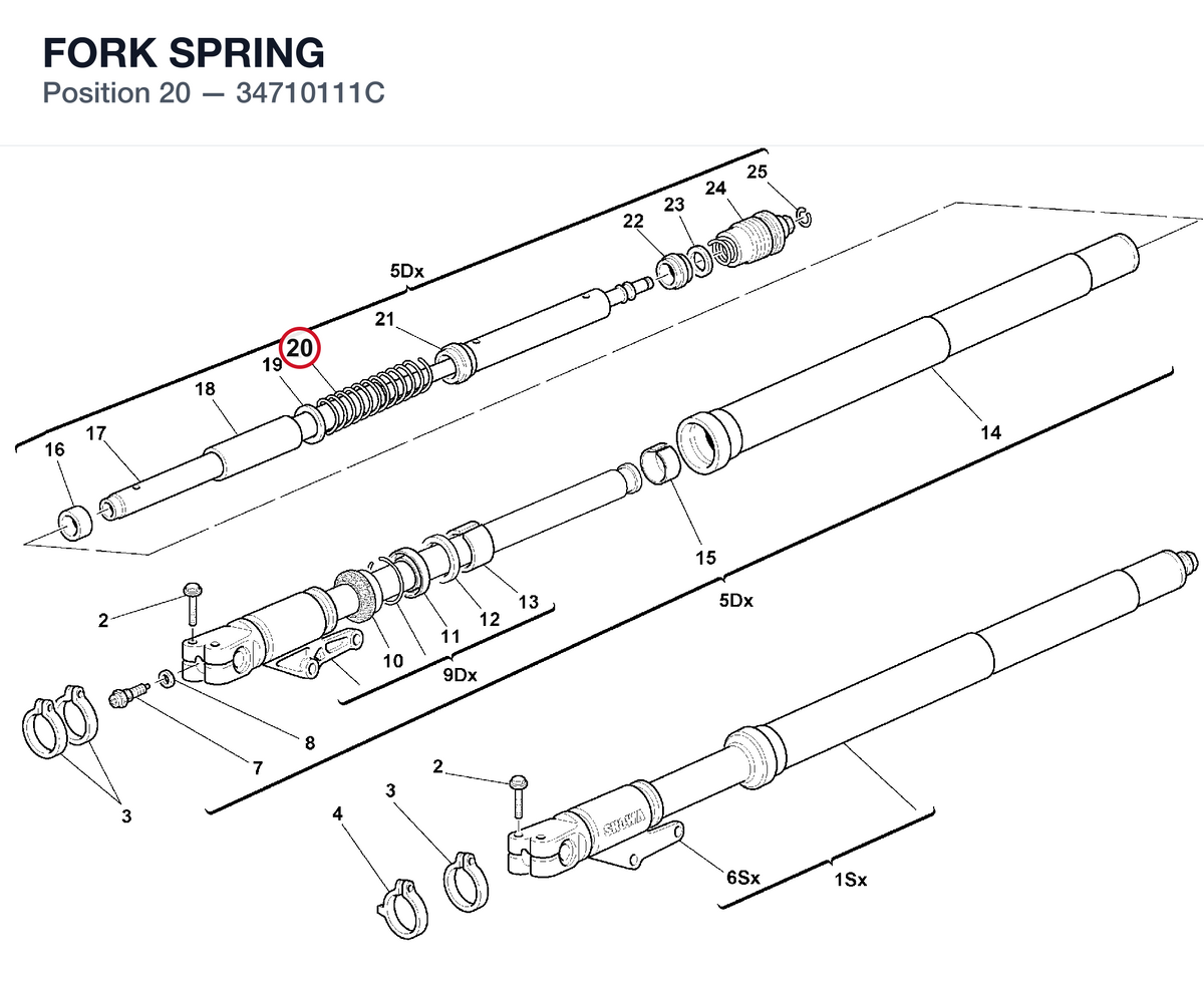 FORK SPRING 34710111C diagram position