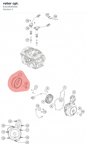 Diagram preview: rotor cpl. (63539005000)