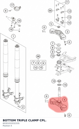 Diagram preview: BOTTOM TRIPLE CLAMP CPL. (6030103203233S)